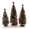 Bethany Lowe 12.25 In Primitive Tree With Bulbs Christmas Decorative Tree Set , Flocked Decorated